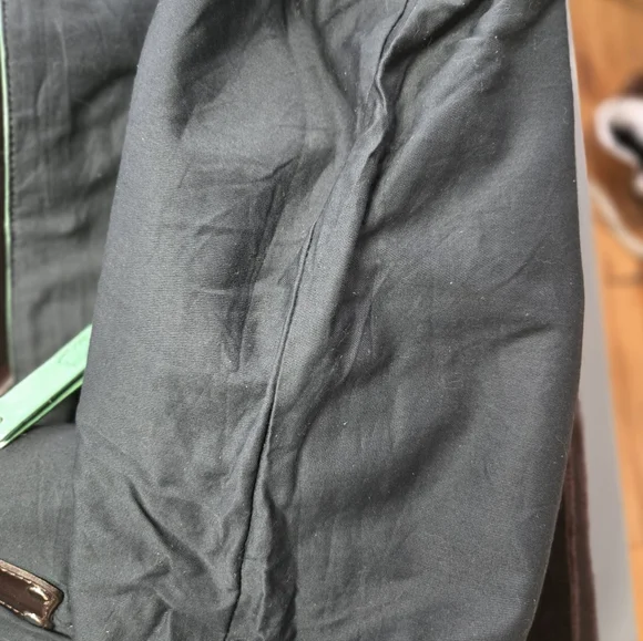 ​Tano Mint Green Leather Hobo Bag Tassel Whipstitch Handle Boho Slouchy - Picture 12 of 16